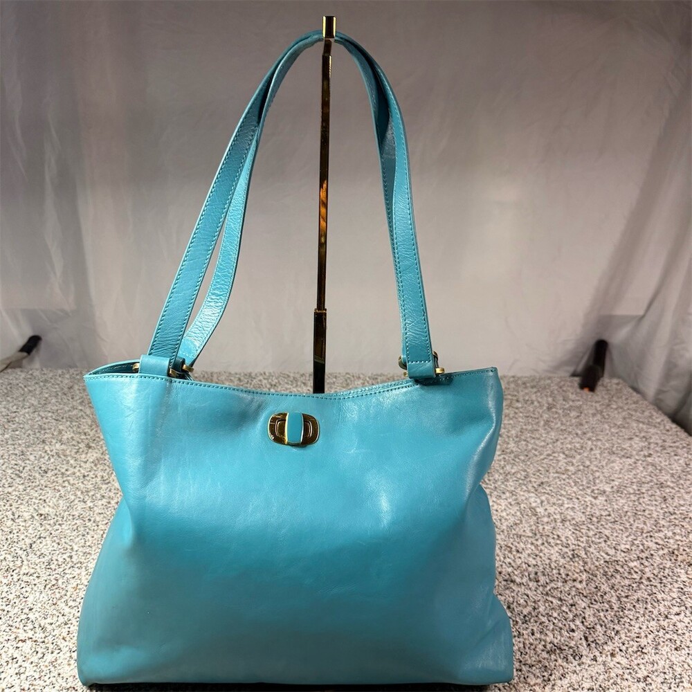 HOBO The Original Tote Shoulder Bag Womens Large Turquoise Blue